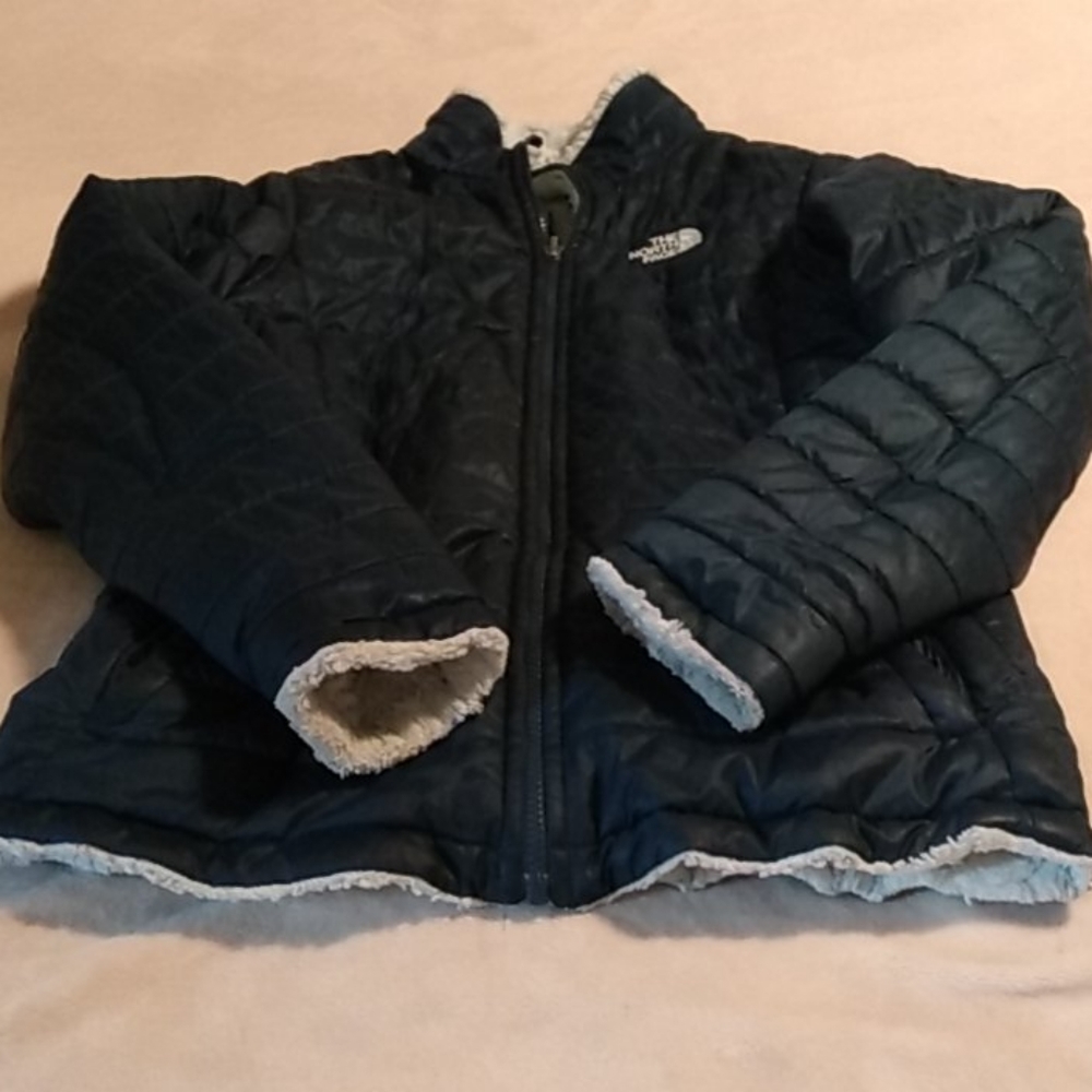Girls The North Face reversible winter coat - Picture 1 of 7